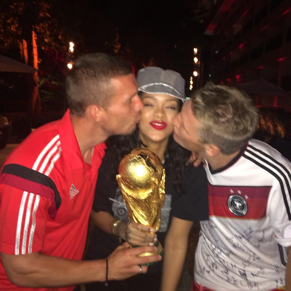  Germany spent the night partying with Rihanna after winning the World Cup [Pictures]