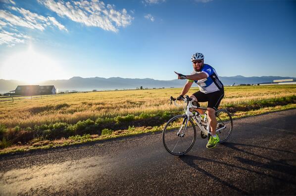 pixographer's tweet photo. @shaycarl Showing that 106 miles who's boss! #CacheGranFondo http://t.co/grpMOEhUGQ