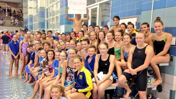 HousetheMouse's tweet photo. @swimswamnews @SwamSwimming supporting Chase and Smith family at Champs! Countryside Torpedoes are #ChaseStrong http://t.co/eYdRtSLOmu
