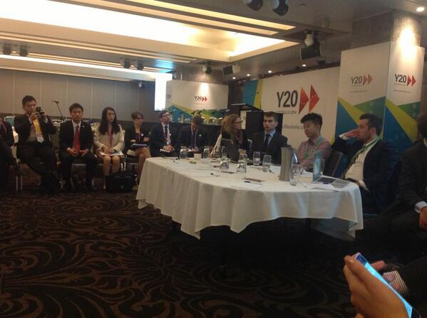 Y20NZ's tweet photo. Y20 #susdev committee discussing sustainable #energy, #infrastructre, #policy, #agriculture, &amp; #disasters #y20aus http://t.co/MNmrw3wVdx