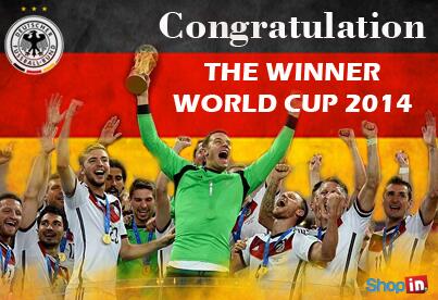myshopin's tweet photo. Selamat kepada Timnas Jerman yang telah menjuarai kejuaraa Piala Dunia 2014! #WorldCupFinal #Worldchampions http://t.co/qDVu54ww4c