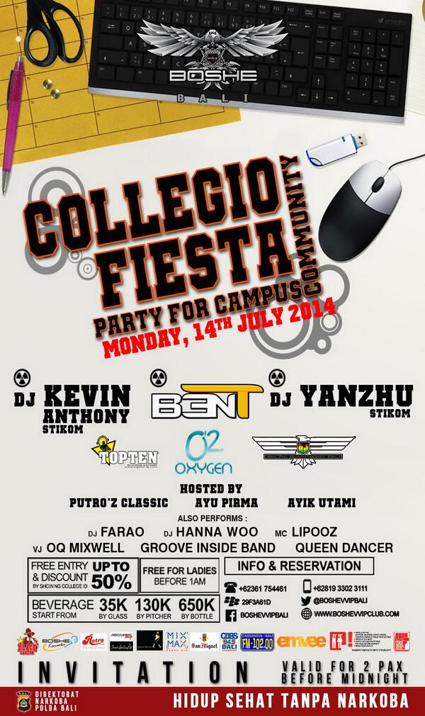 BOSHEVVIPbali's tweet photo. COLLEGIO FIESTA TONITE Host by: @Putroz86 CLASSIC | AYU PIRMA | @ayikutami http://t.co/kq6Y6JZyu4