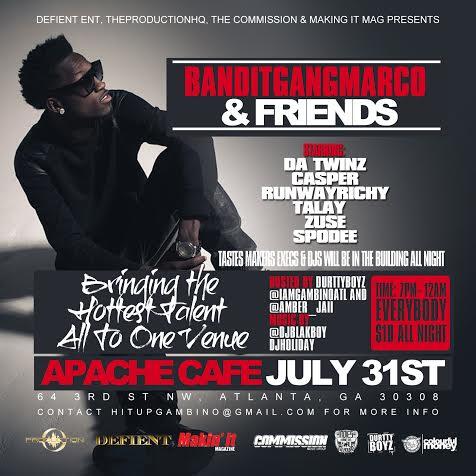 InstagramSunday's tweet image. JULY 31st!!!!!!! #ApacheCafe will be TURNT!!! @loveoohyie &amp;amp; Friends LIVE! @Amberjaii and @iamGambinoATL hosting.