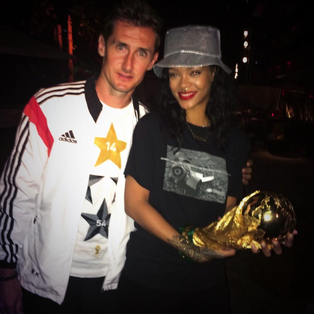  Germany spent the night partying with Rihanna after winning the World Cup [Pictures]