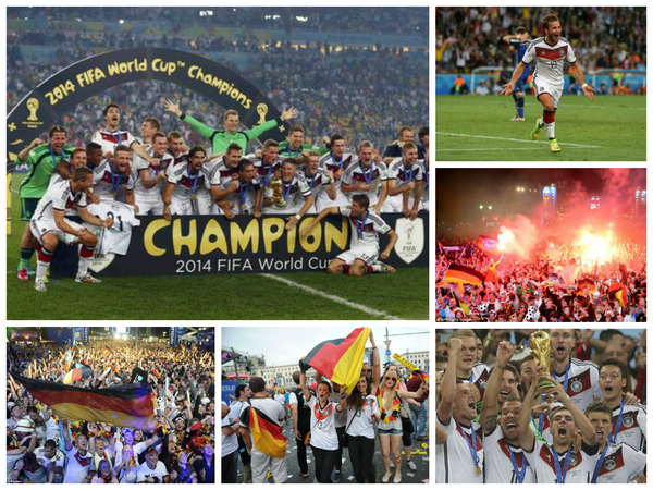 S7Channel's tweet image. Berlin celebrated last night as Germany earned the title of the 2014 FIFA world cup chamiponship! #WorldCup2014