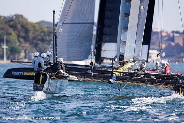 These are the hours that count! Training on Sydney Harbour. 
#TeamAUS <a href="/americascup/">americascup</a>
