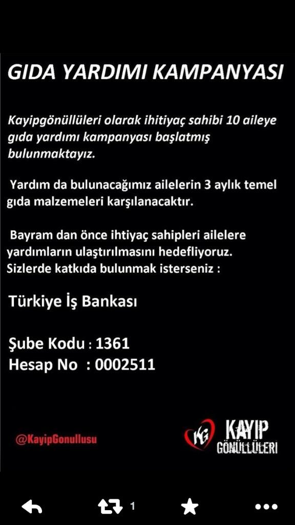 Niyeti güzel,vicdanlı ve yardımsever tüm dostların duyarsız kalmayacağına eminim. Hadi o zaman. <a href="/KayipGonullusu/">Kayıp Gönüllüleri</a>