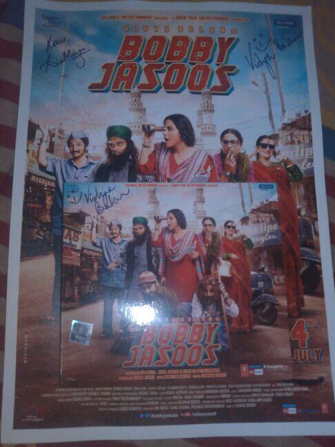 “<a href="/Ankitchomal/">Ankit Chomal</a>: <a href="/bobbyjasoos/">Bobby Jasoos</a> Thank u so much for The Poster and CD signed by Vidya Balan and <a href="/deespeak/">Dia Mirza</a>  ”Most Welcome