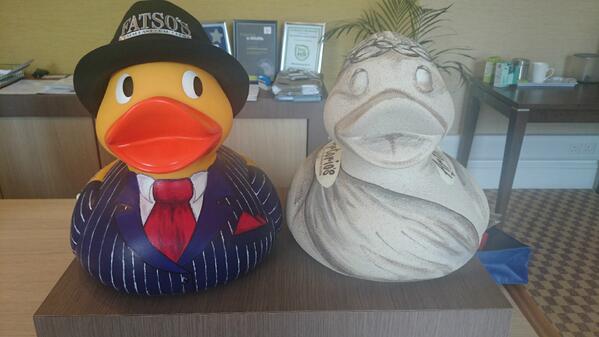 Look who's just showed up at @QS_CandC reception...@norwichduckrace