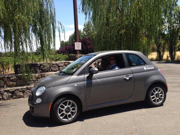 kevincru2's tweet photo. Great 1st experience on @Getaround! The Fiat was perfect for wine country. #sundayfunday http://t.co/vBQ1pLg8Hg