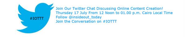 InsideOut_Today's tweet photo. Gladly announcing our next Twitter Chat Thurs 17 July discussing Online Content Creation Join the conversation #IOTTT http://t.co/yj8ZmDv9r5