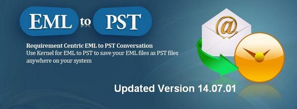 KernelRecovery's tweet image. #KernelDataRecovery for EML to PST Software 14.07.01 version launched  ttp://tinyurl.com/pwa322w