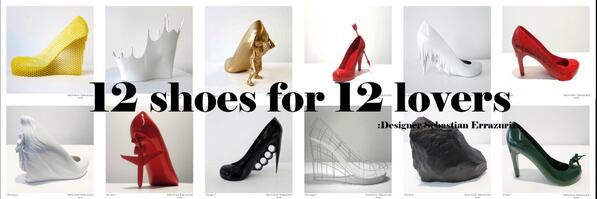 "12 shoes for 12 lovers" 
:Designer Sebastian Errazuriz
자신이 만났던 12명의 여자들에게 영감을 얻어 디자인한 하이힐입니다
12shoesfor12lovers.com