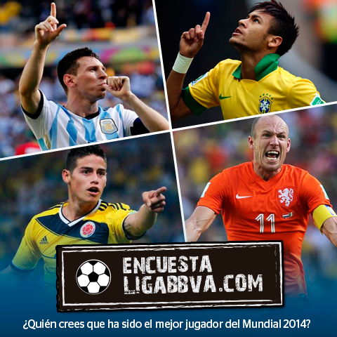 bbva's tweet photo. [ENCUESTA] ¿Quién crees que ha sido el mejor jugador del #Mundial2014? http://t.co/QyF7SQi2Te http://t.co/as37BIvsbb