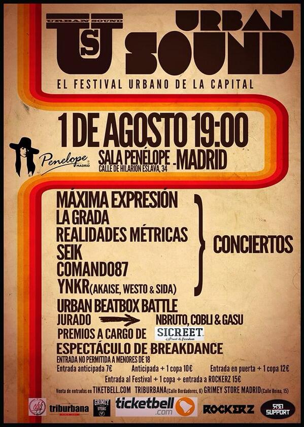 RAP_SUPPORT's tweet photo. 1 AGOSTO @SalaPenelope @UrbanSound2 URBAN BEATBOX BATTLE! JURADO @N_bruto  ENTRADAS https://t.co/idlHv8rmzZ http://t.co/eh5uSbv6am