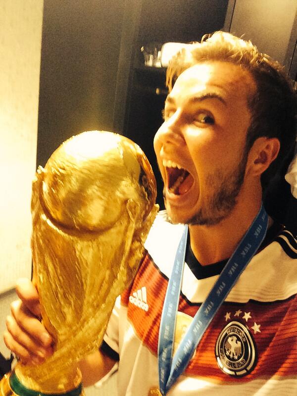 World Champion 2014! Tastes and feels sooooo good! #WorldCup2014 #DFBTeam #Weltmeister #PartOfGoetze