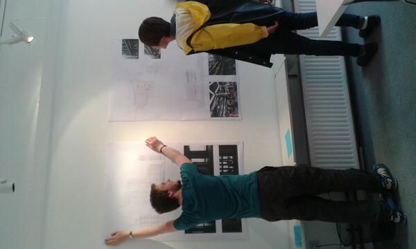 three_maryst's tweet photo. Excited to see exhibition install for #birminghamschoolofarchitecture Studio 3 going up http://t.co/jvP0xQnc4g