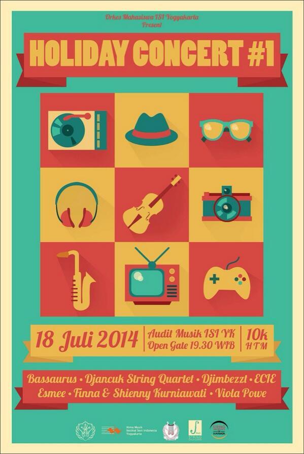 RT <a href="/OrkesMahasiswa/">Orkes Mahasiswa ISI</a>: #HOLIDAYconcert 18 Juli | 19.30 WIB | Audit Musik ISI Yk | htm Rp.10k (on the spot only)