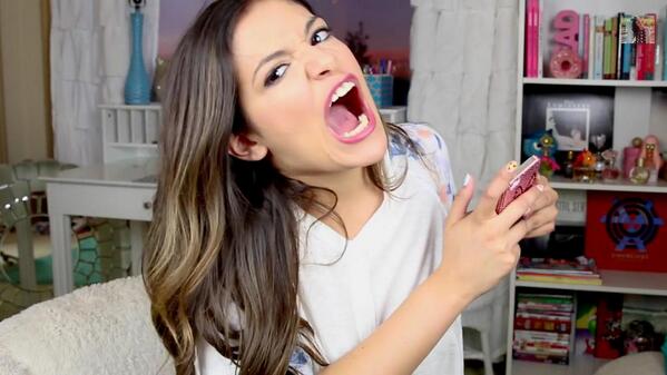 BethanyMota's tweet photo. WAIT IS THAT GOOD OR BAD HAHA RT @itsjustshir: @BethanyMota my reaction to the new video😂 http://t.co/7D6OarLbXX
