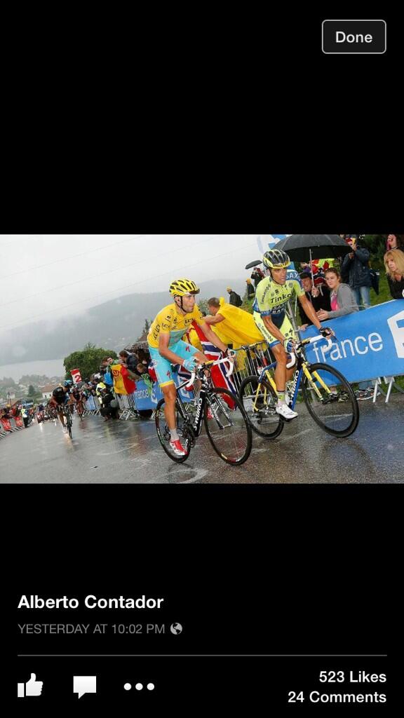 Gutted Contador is out