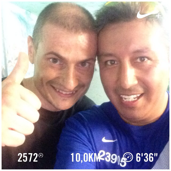 Estamos locos nos hemos perdido'!!! Acabo de correr 10,0 km con Nike+. go.nike.com/026jm2qb #nikeplus