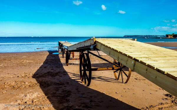 A #Torbay daily #landscape photo for #torbayhour - the landing stage on #sunny #paignton #beach #devon #photography