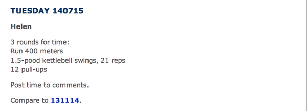 nateneuman's tweet photo. “@CrossFit: July 15 #CrossFit #WOD: Helen. Post time to comments: http://t.co/Zym8UDWVmO. http://t.co/UkLvvU1srh”

One of my favs