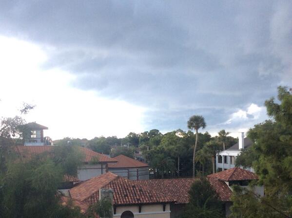 FlaglerCollege's tweet photo. It's 4:39 p.m., or as we like to call it, "Summer storm hour." #FlaglerCollege #Florida http://t.co/IEkXAn3lXH