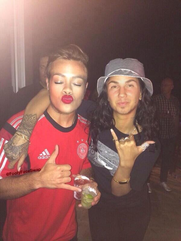 RemarksFootball's tweet photo. Best faceswap ever!
Rihanna and Gotze http://t.co/S93jzEL6hq