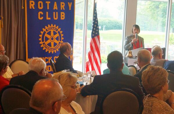 Rotary6580's tweet photo. Rotary District 6580 Governor Shari Sherman outlines goals for District during upcoming year at installation 7-12-14 http://t.co/PHNzeEFIuU