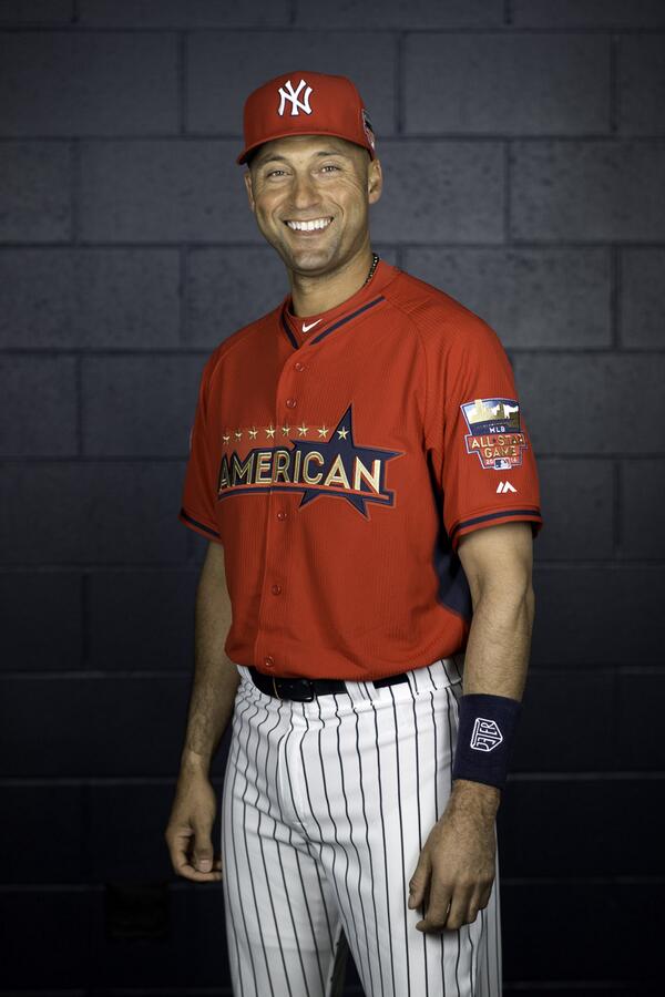 MLB on X: Yes, Derek Jeter looks AWESOME in his #ASG jersey. http
