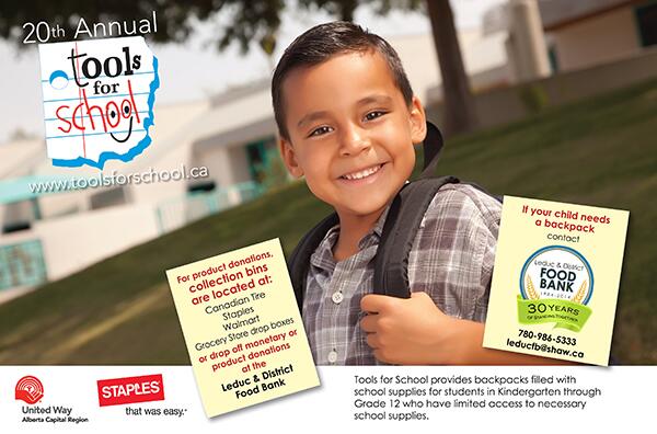 leducfoodbank's tweet image. 20th Annual Tools for School toolsforschool.ca #leduc #foodbanks #school