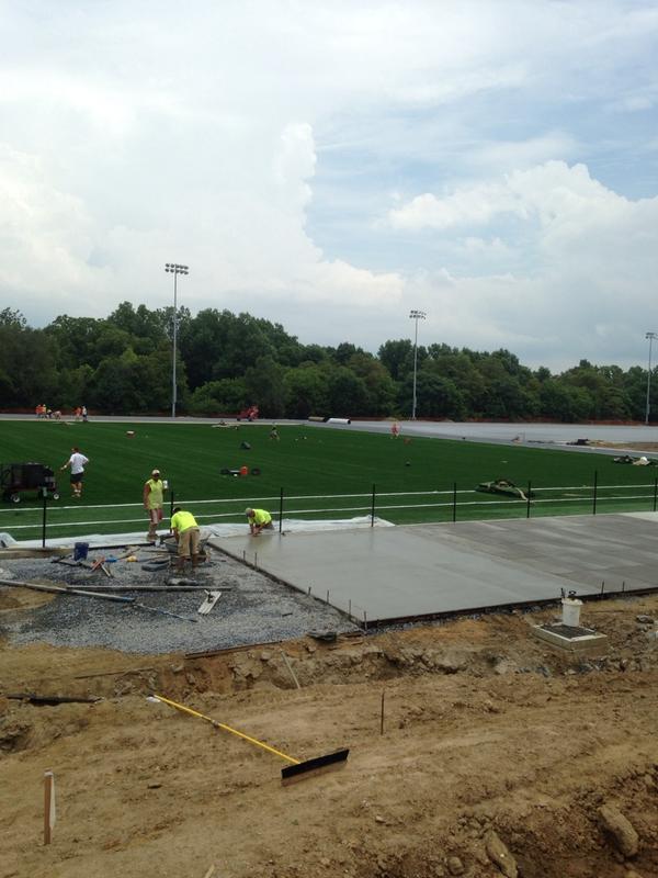 CoachBreitbach's tweet image. Concrete + turf = progress.  Spoils field is next! #VisualProgress