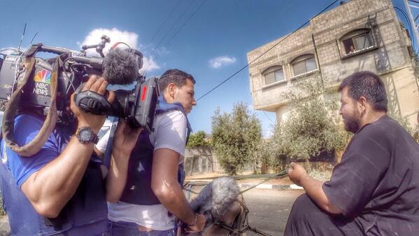 AymanM's tweet photo. Ali AbuLeila &amp; his family fled their home because of the #Gaza war. Tonight His story on @NBCNightlyNews w @tony_day http://t.co/GSMfGiPnBD