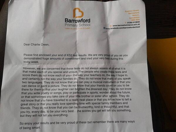 JoostvG's tweet photo. Important note from school RT @oswald808: A letter every school should write and every teenager should read. https://t.co/wvrYsCKs50