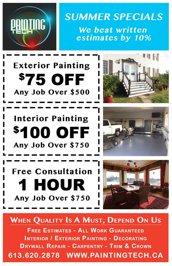 PaintingTech's tweet image. Check out our summer specials! We beat written estimates by 10%  #painting #realestate #decorating #homedecor #ottawa
