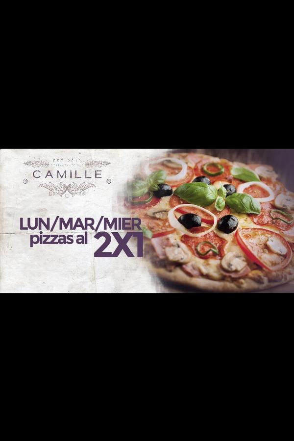 Les recuerdo que todos los LUNES, MARTES Y MIÉRCOLES son de PIZZAS al 2 x 1