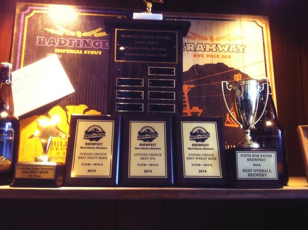 BurntBridgeBrew's tweet photo. Won Best Beer, IPA, Fruit Beer, Wheat Beer, Overall Brewery &amp; People's Choice at Pints for Paths Brewfest this wknd! http://t.co/RkYnmkLdR1