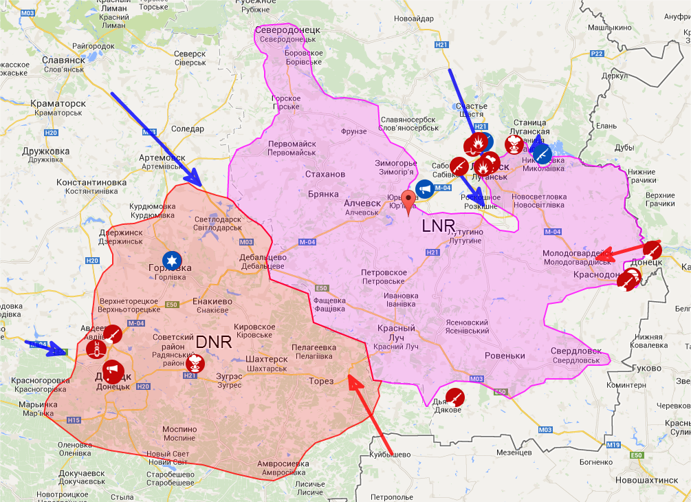 Карта боевых действий славянск сегодня