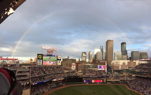 Rainbow appears at MLB Home Run Derby (Photo)