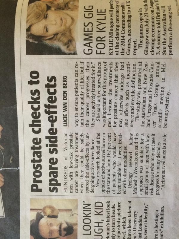 maheshatw's tweet photo. AS project makes the news this morning!! @lawrentschuk @declangmurphy @mfrydenberg @damien_bolton @ANZUPtrials http://t.co/mUTQurm9tY