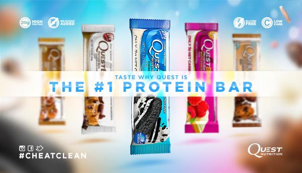 RT for chance to win a box of Quest Bars! 8 winners! 

Must be following <a href="/QuestNutrition/">Quest Nutrition</a> to win! #CheatClean
