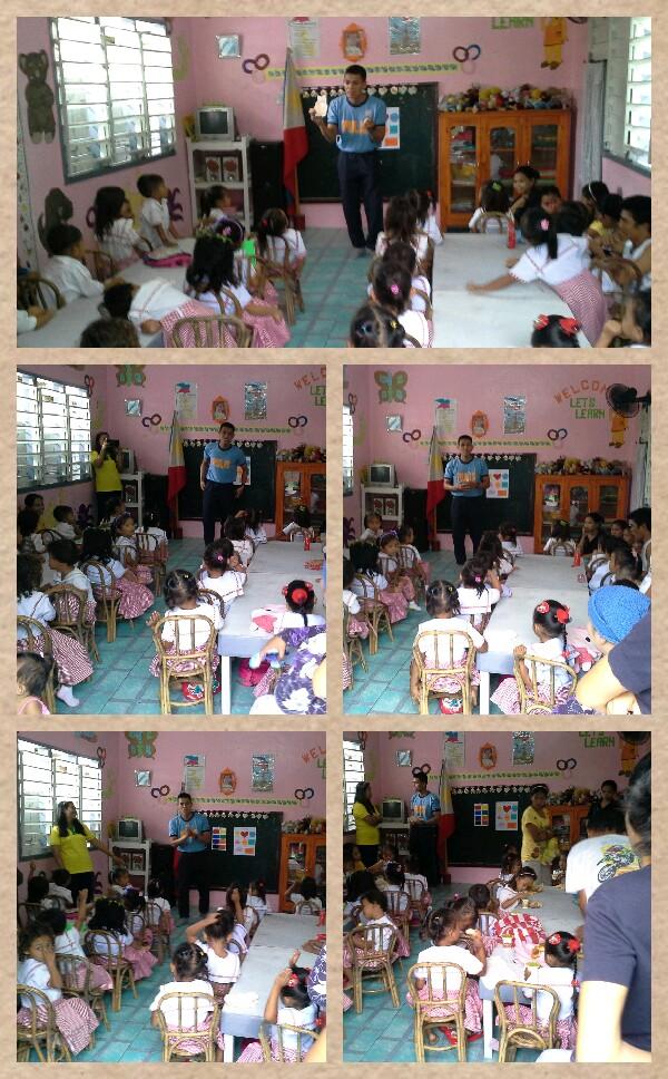 PcrSultan's tweet photo. SKPPO Pers led by PSI BARTOLOME ANTOLIN, PIO conducts lecture and gave snacks to pupils of Masagana Day Care Center. http://t.co/taAHLFAUrr