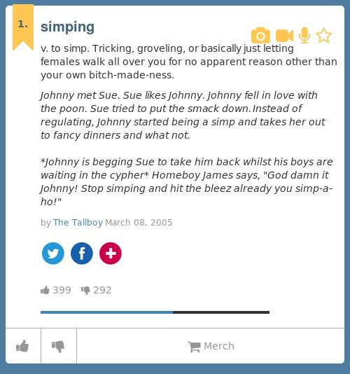Simping meaning