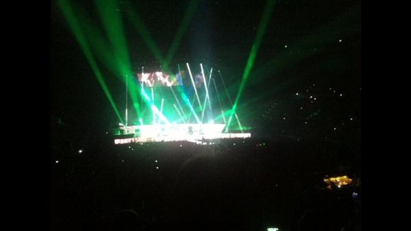 An amazing show programmed by Oli Metcalfe on a Hog 4 &amp; mixed by Marc Carolan on a Midas XL4, Muse 2nd law tour.