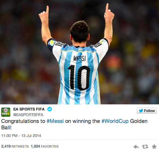 XBusinessEurope's tweet photo. How brands tweeted during the #WorldCupFinal https://t.co/bdA31E0lSZ http://t.co/WH7PVe0I7j