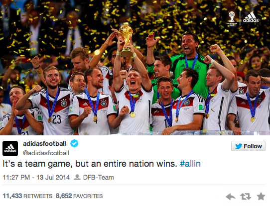 XBusinessEurope's tweet photo. How brands tweeted during the #WorldCupFinal https://t.co/bdA31E0lSZ http://t.co/WH7PVe0I7j