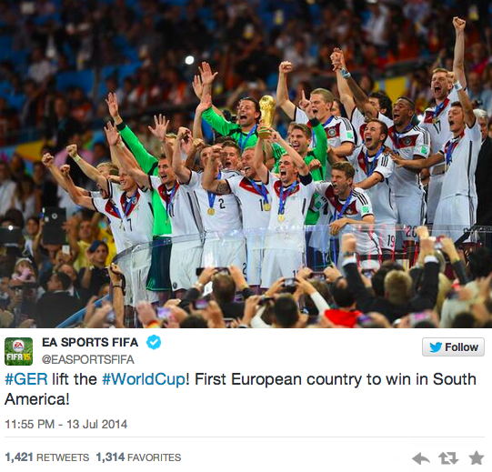 XBusinessEurope's tweet photo. How brands tweeted during the #WorldCupFinal https://t.co/bdA31E0lSZ http://t.co/WH7PVe0I7j