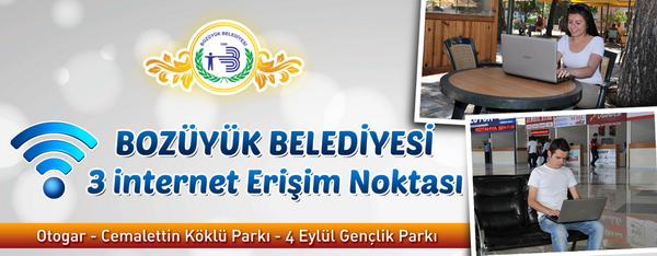 Ücretsiz internet uygulamamız ilçemizin 3 önemli noktasında hizmete girmiştir. Daima Millet Daima Hizmet !