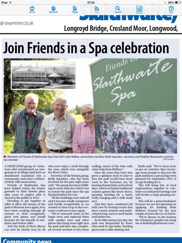 Jason McCartney (@jasonmccartney) on Twitter photo Congratulations to the Friends of Slaithwaite Spa <a href="/SlaithwaiteSpa/">Friends of Slaithwaite Spa</a> who are celebrating their 10th anniversary Congratulations to the Friends of Slaithwaite Spa <a href="/SlaithwaiteSpa/">Friends of Slaithwaite Spa</a> who are celebrating their 10th anniversary